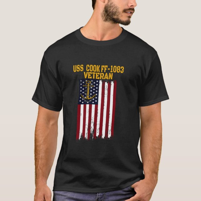 USS Cook FF 1083 Frigate Veterans Day Father s Day T-Shirt (Front)