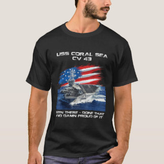 USS Coral Sea CV 43 Aircraft Carrier Veteran USA F T-Shirt