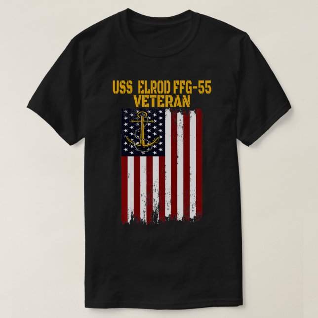 USS Elrod FFG55 Frigate Veterans Day Father's Day  T-Shirt (Design Front)