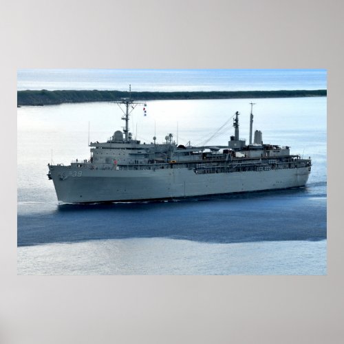 USS Emory S Land AS 39 Poster
