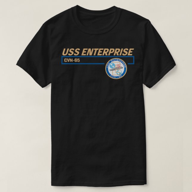 USS Enterprise CVN65  T-Shirt (Design Front)