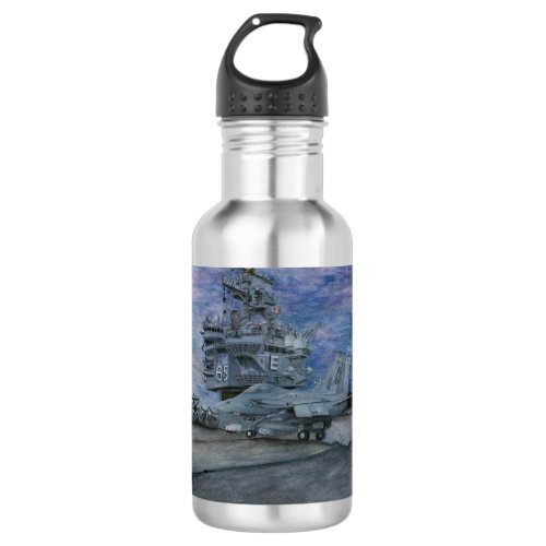 USS ENTERPRISE CVN_65 Flight Deck Stainless Steel Water Bottle