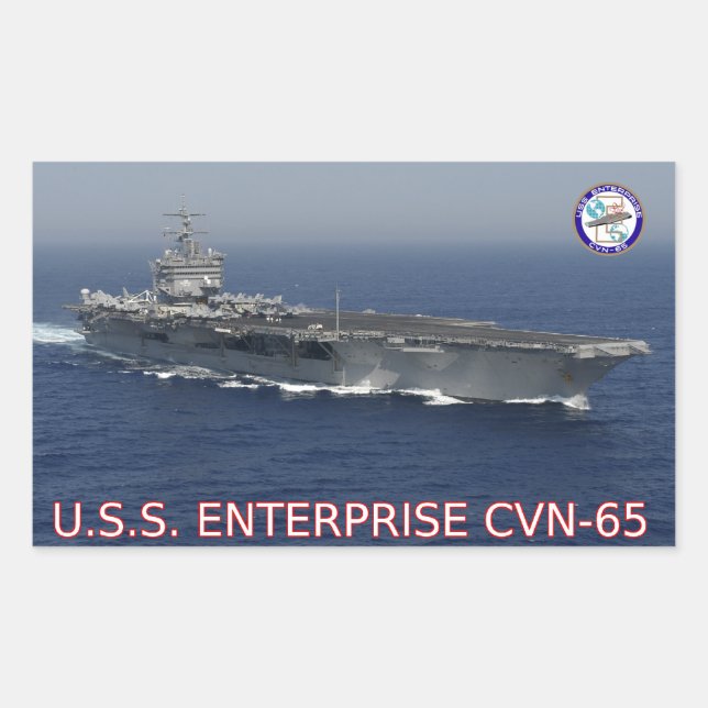 USS Enterprise CVN-65 Sticker (Front)