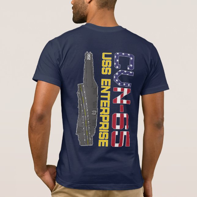 USS ENTERPRISE CVN-65 T-Shirt (Back)