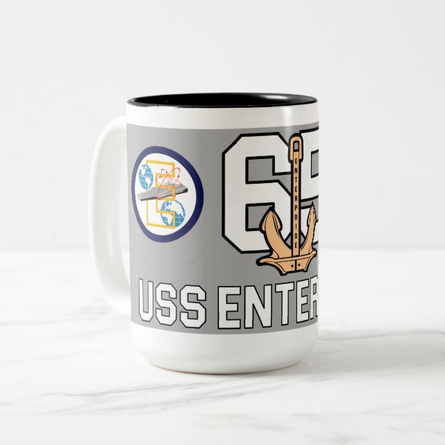 USS ENTERPRISE MUG WE ARE LEGEND (Front Left)