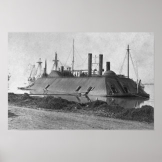 USS Essex Ironclad - Baton Rouge - 1862 Poster