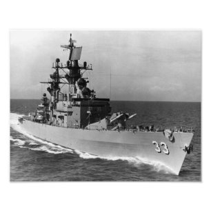USS FOX CG-33 DLG-33 NAVY CRUISER GUIDED MISSILE PHOTO PRINT