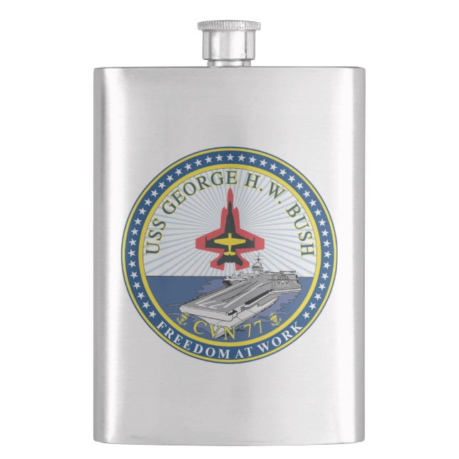 USS George H.W. Bush (CVN-77)  Flask (Front)