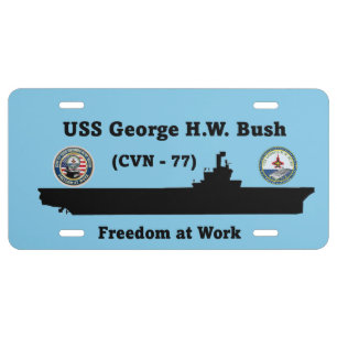 USS George H.W. Bush (CVN-77)  License Plate