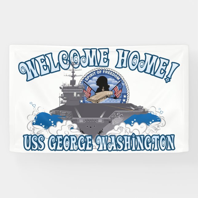 USS George Washington - Welcome Home Banner (Horizontal)