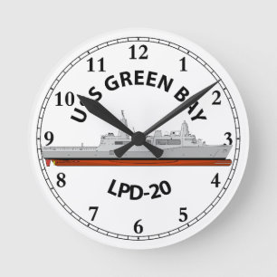 USS GREEN BAY, LPD-20, SAN ANTONIO ROUND CLOCK