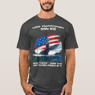 USS Guardfish SSN612 American Flag Submarine Veter T-Shirt