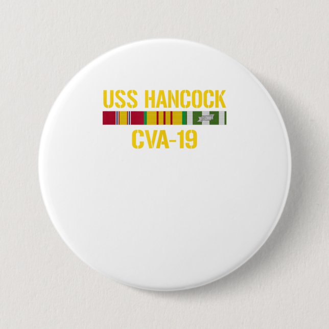 USS Hancock CVA19 Vietnam Veteran Button (Front)