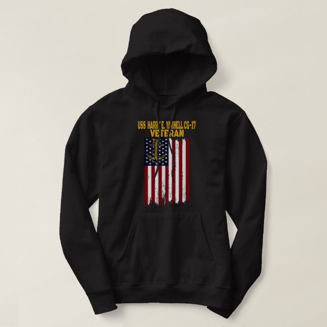 USS Harry E. Yarnell CG-17 Cruiser Veterans Day Fa Hoodie (Design Front)