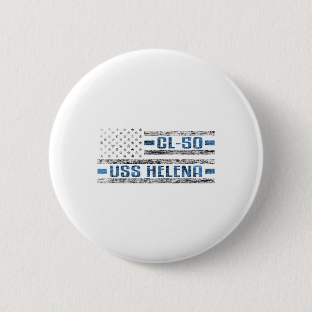 Uss Helena World War Cruiser Cl-50 Us Army  Button (Front)