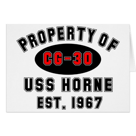 USS Horne Cards (Front Horizontal)