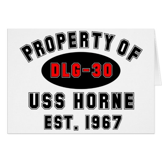 USS Horne DLG-30 Cards (Front Horizontal)