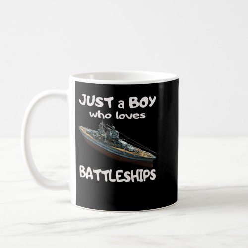 USS Idaho BB_42 WW2 Warship Just A Boy Who Loves B Coffee Mug