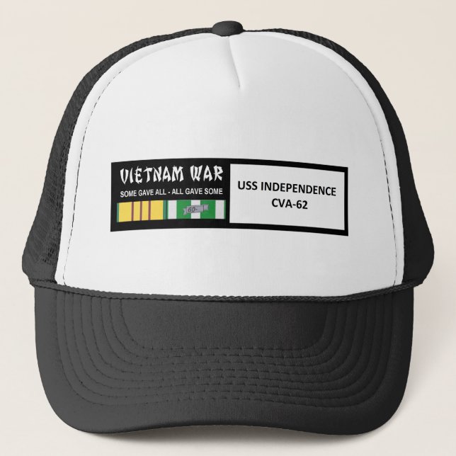 USS INDEPENDENCE VIETNAM WAR VETERAN TRUCKER HAT (Front)