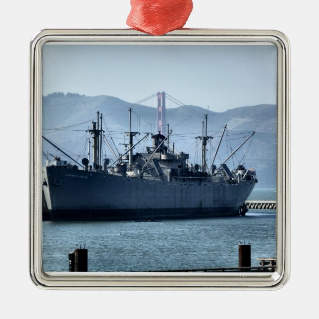 USS Jeremiah O'Brien Metal Ornament (Front)