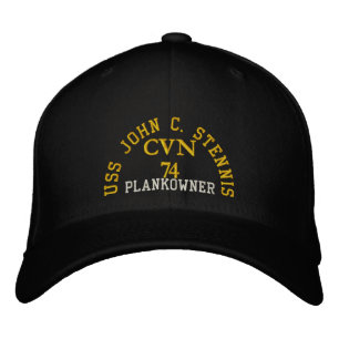 USS JOHN C. STENNIS, CVN 74, EMBROIDERED BASEBALL CAP