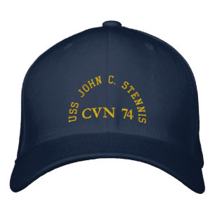 USS JOHN C. STENNIS, CVN 74, EMBROIDERED BASEBALL HAT