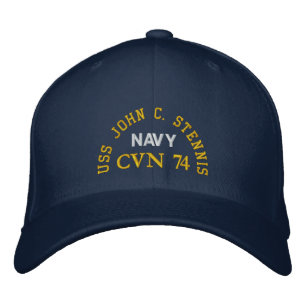 USS JOHN C. STENNIS, CVN 74, EMBROIDERED BASEBALL HAT