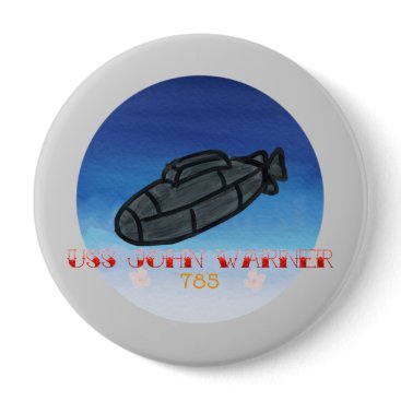 USS John Warner submarine navy Button USS John Warner submarine navy Button