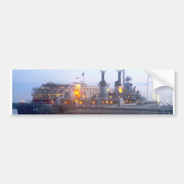 USS KIDD DD 661 Bumper Sticker (Front)