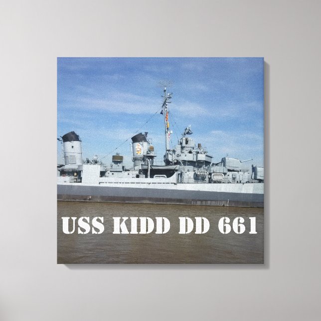 USS KIDD DD 661 Canvas Print (Front)