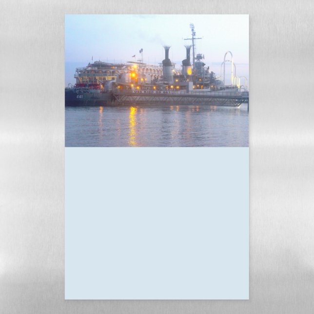 USS KIDD DD 661 MAGNETIC DRY ERASE SHEET (Vertical)