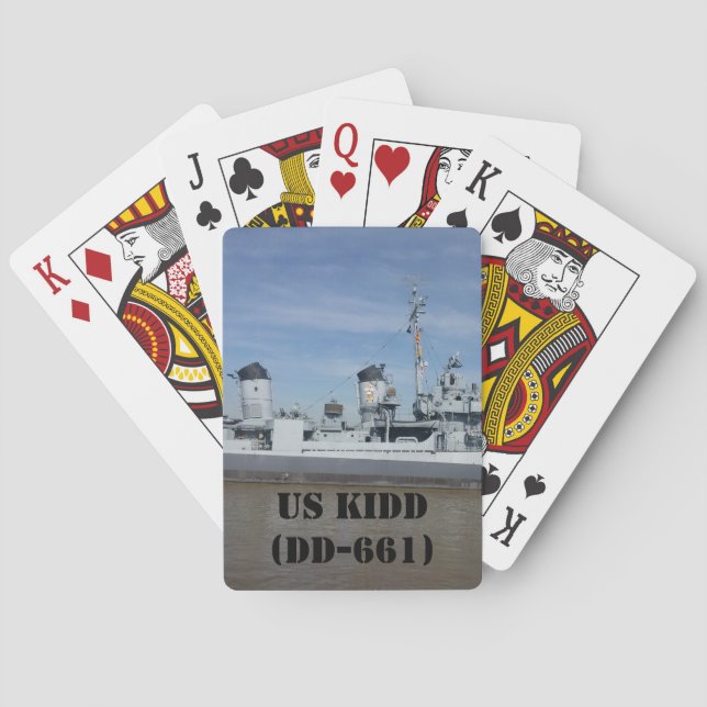 USS KIDD DD 661 POKER CARDS (Back)