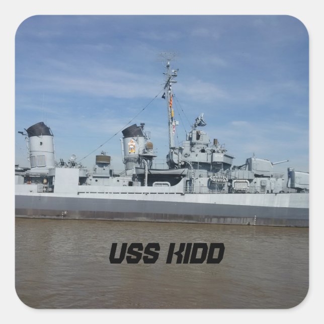 USS KIDD stickers (Front)