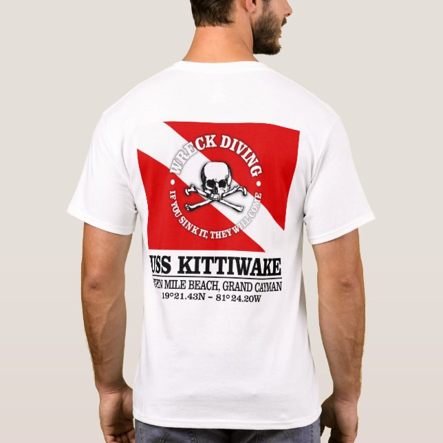 USS Kittiwake (best wrecks) T-Shirt (Back)