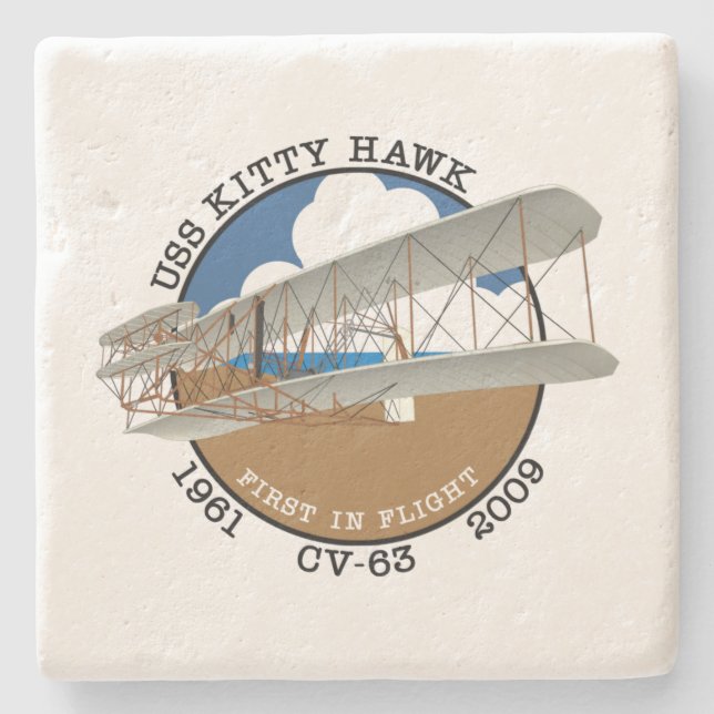 USS KITTY HAWK CV-63 1961-2009 COASTER (Front)