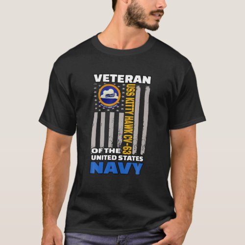 USS Kitty Hawk CV_63 Aircraft Carrier Veteran Day T_Shirt