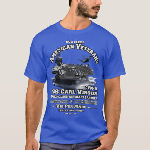 USS l Vinson CVN70 aircraft carrier veterans T-Shirt
