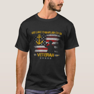 USS Lake Champlain CV 39 Aircraft Carrier Veteran T-Shirt