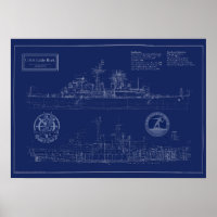USS Little Rock CLG-4 Cruiser Blueprint