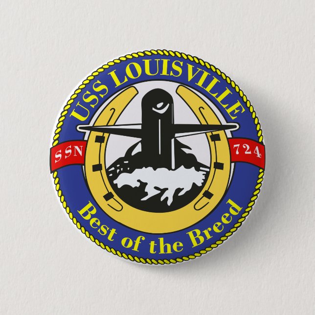 USS Louisville Pinback Button (Front)