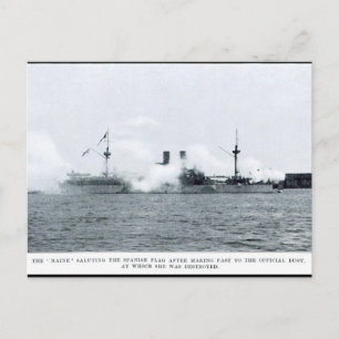 USS Maine in Havana Harbor Postcard
