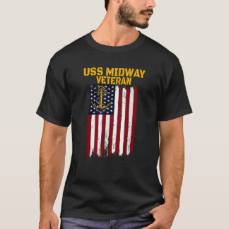 USS Midway Aircraft Carrier Veteran s Day Father s T-Shirt
