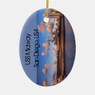 USS Midway Ceramic Ornament