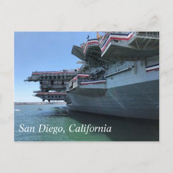 Uss Midway In San Diego  California Postcard by cafarmer at Zazzle