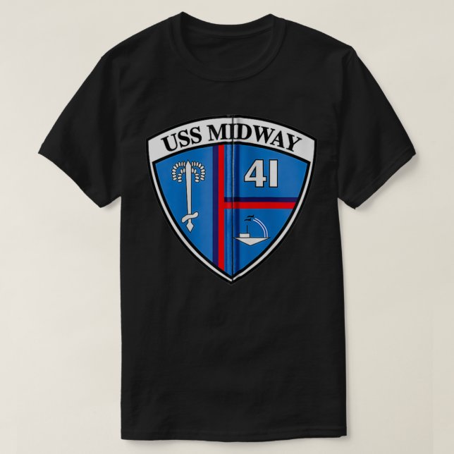USS Midway Zip  T-Shirt (Design Front)