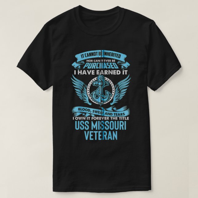 USS Missouri BB63 Battleship Zip  T-Shirt (Design Front)