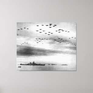 USS Missouri Flyover Surrender of Japan Canvas Print