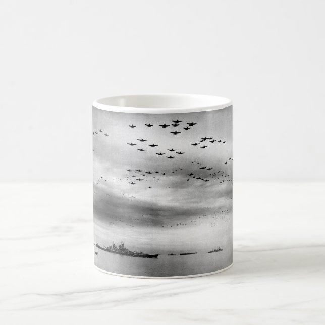 USS Missouri Flyover Surrender of Japan Coffee Mug (Center)