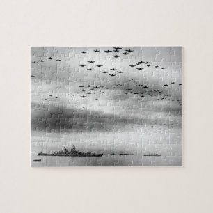 USS Missouri Flyover Surrender of Japan Jigsaw Puzzle