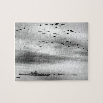 Uss Missouri Flyover Surrender Of Japan Jigsaw Puzzle by allphotos at Zazzle
